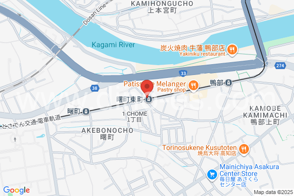 曙町東町メンズエステの地図です。map of Akebonochō Higashimachi station where spa and massage salons are located