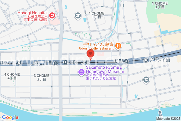 上町一丁目メンズエステの地図です。map of Kamimachi Icchōme station where spa and massage salons are located
