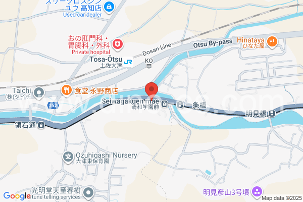 清和学園前メンズエステの地図です。map of Seiwagakuenmae station where spa and massage salons are located