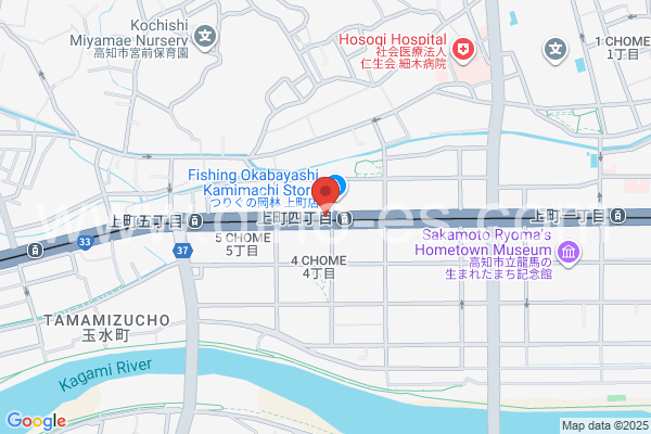 上町四丁目メンズエステの地図です。map of Kamimachi Yon-chōme station where spa and massage salons are located