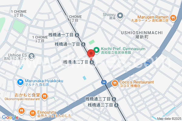 桟橋通二丁目メンズエステの地図です。map of Sanbashi-dōri Ni-chōme station where spa and massage salons are located