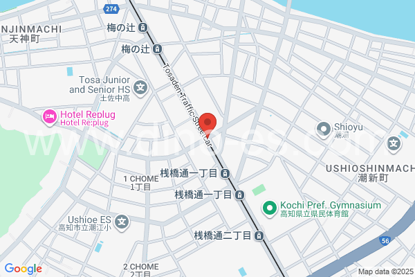 桟橋通一丁目メンズエステの地図です。map of Sanbashi-dōri Icchōme station where spa and massage salons are located