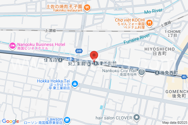 東工業前メンズエステの地図です。map of Higashikōgyōmae station where spa and massage salons are located