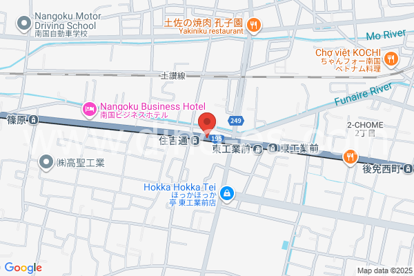住吉通メンズエステの地図です。map of Sumiyoshidōri station where spa and massage salons are located