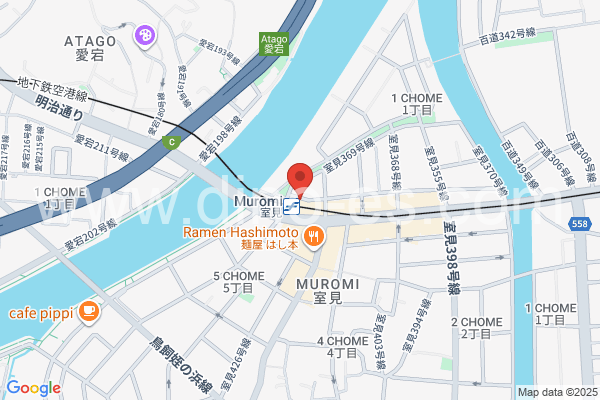 室見メンズエステの地図です。map of Muromi station where spa and massage salons are located