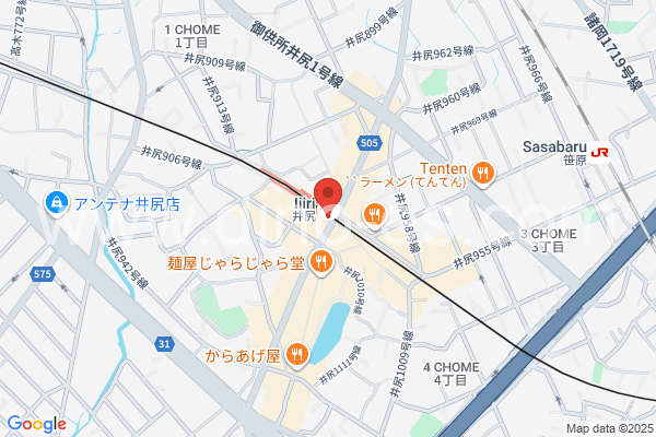 井尻メンズエステの地図です。map of Ijiri station where spa and massage salons are located