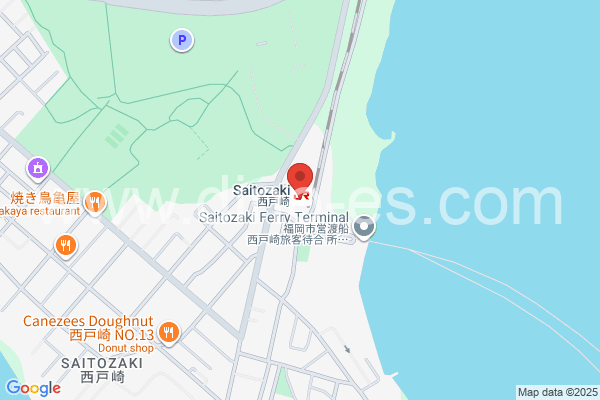 西戸崎メンズエステの地図です。map of Saitozaki station where spa and massage salons are located