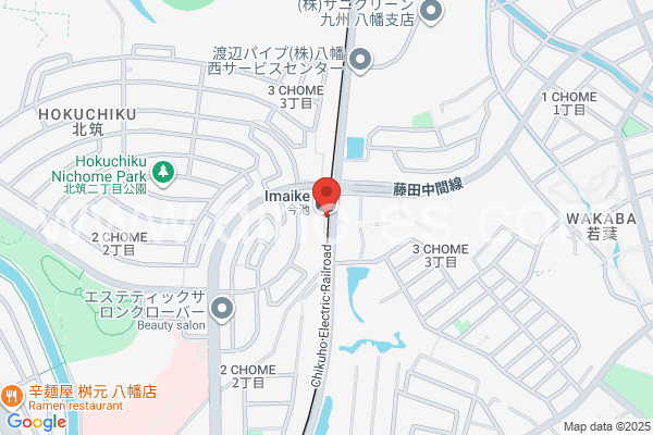 今池(福岡)メンズエステの地図です。map of Imaike station where spa and massage salons are located