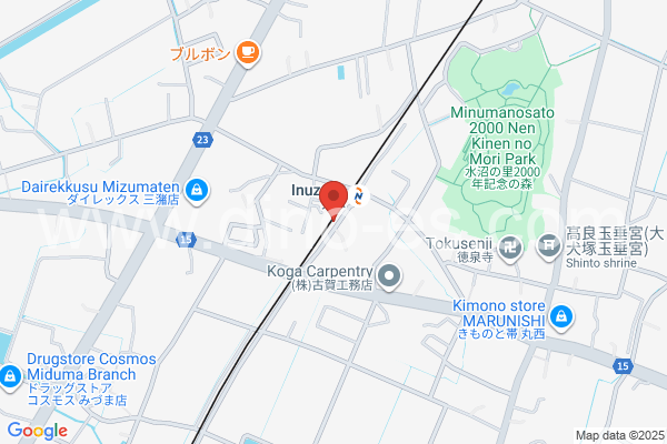 犬塚メンズエステの地図です。map of Inuzuka station where spa and massage salons are located