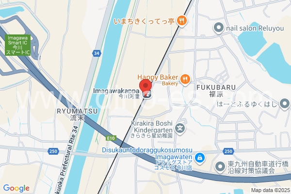 今川河童メンズエステの地図です。map of Imagawakappa station where spa and massage salons are located