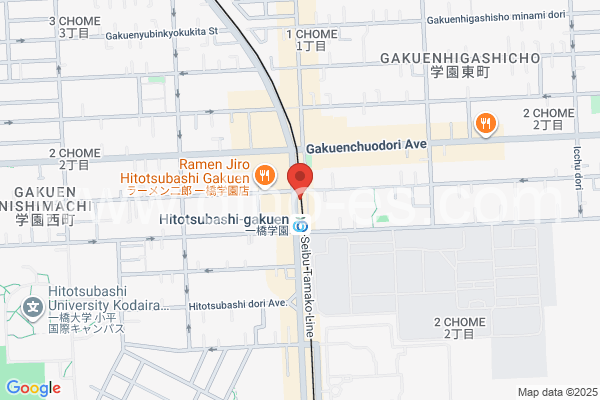 一橋学園メンズエステの地図です。map of Hitotsubashigakuen station where spa and massage salons are located