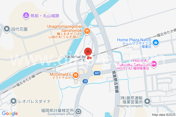 門松メンズエステの地図です。map of Kadomatsu station where spa and massage salons are located