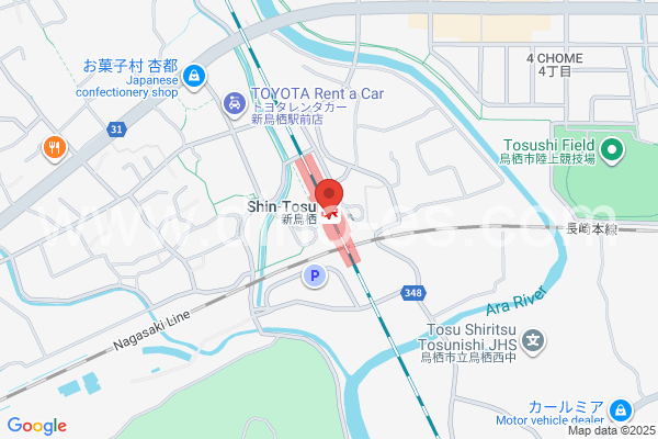 新鳥栖メンズエステの地図です。map of Shin-Tosu station where spa and massage salons are located