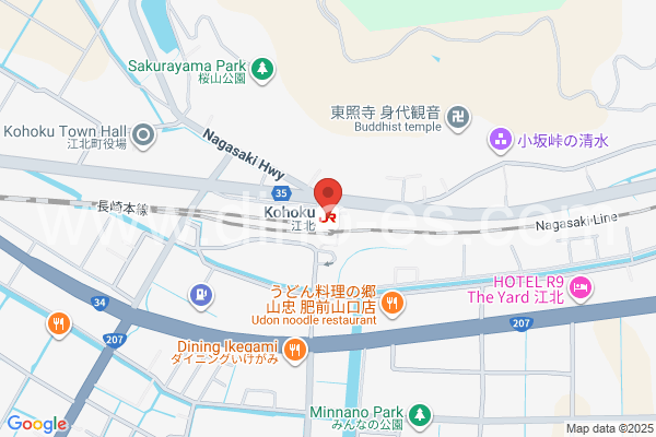 肥前山口メンズエステの地図です。map of Hizen-Yamaguchi station where spa and massage salons are located