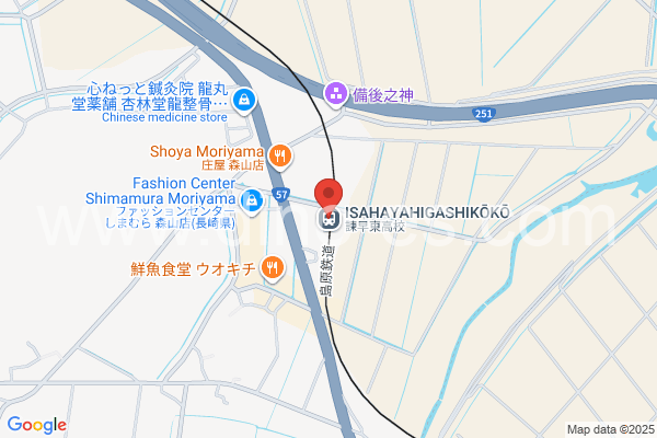 諫早東高校前メンズエステの地図です。map of Isahayahigashikōkōmae station where spa and massage salons are located
