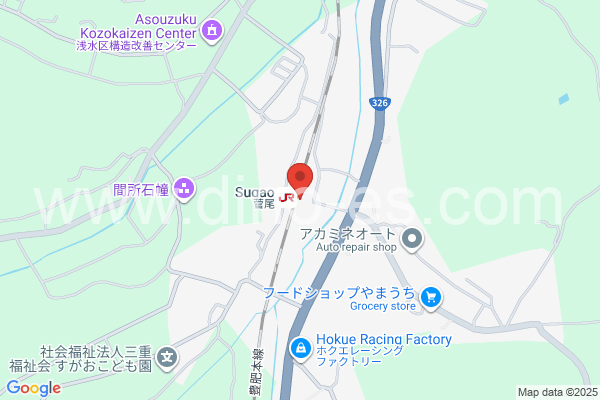 菅尾メンズエステの地図です。map of Sugao station where spa and massage salons are located
