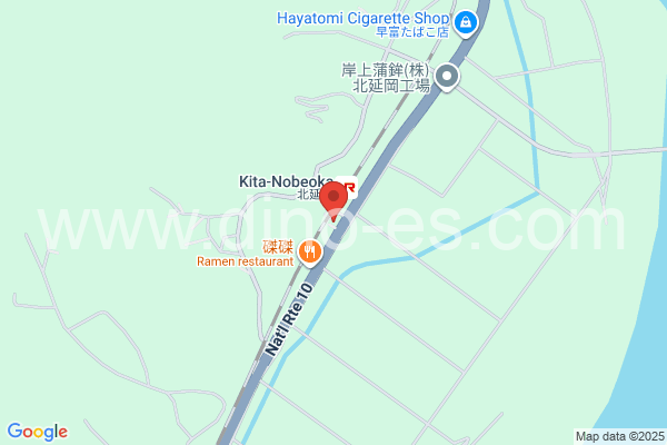 北延岡メンズエステの地図です。map of Kita-Nobeoka station where spa and massage salons are located