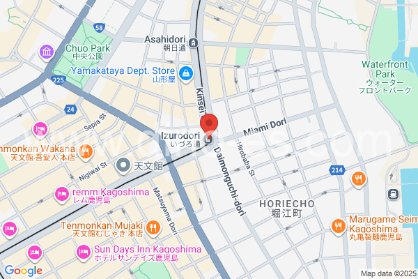 いづろ通メンズエステの地図です。map of Izuro-dōri station where spa and massage salons are located