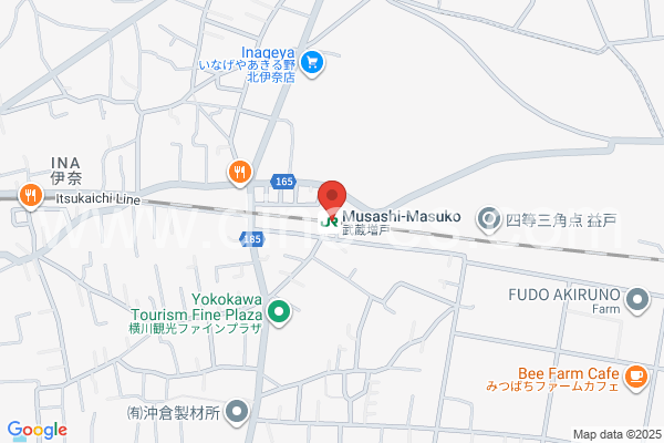 武蔵増戸メンズエステの地図です。map of Musashi-Masuko station where spa and massage salons are located
