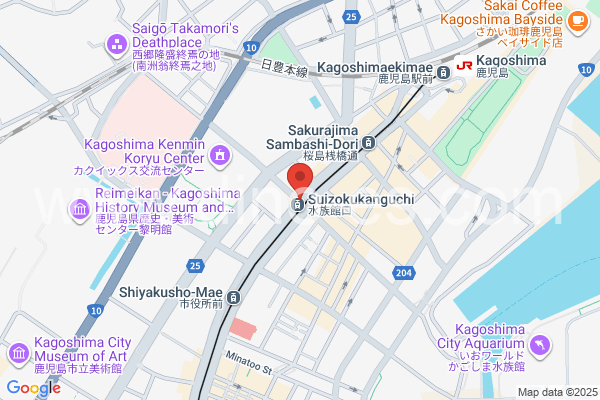 水族館口メンズエステの地図です。map of Suizokukanguchi station where spa and massage salons are located