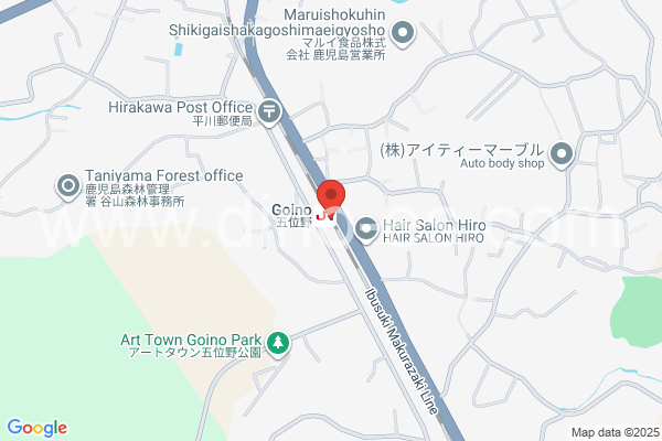 五位野メンズエステの地図です。map of Goino station where spa and massage salons are located