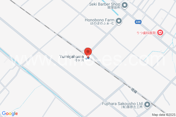 弓ヶ浜メンズエステの地図です。map of Yumigahama station where spa and massage salons are located