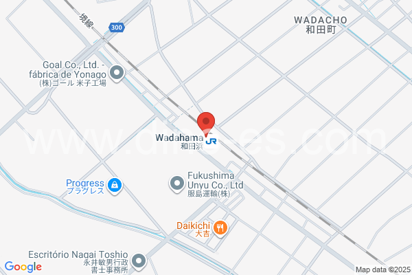 和田浜メンズエステの地図です。map of Wadahama station where spa and massage salons are located