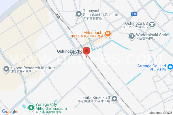 大篠津町メンズエステの地図です。map of Ōshinozuchō station where spa and massage salons are located