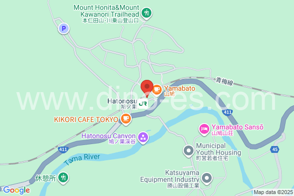 鳩ノ巣メンズエステの地図です。map of Hatonosu station where spa and massage salons are located