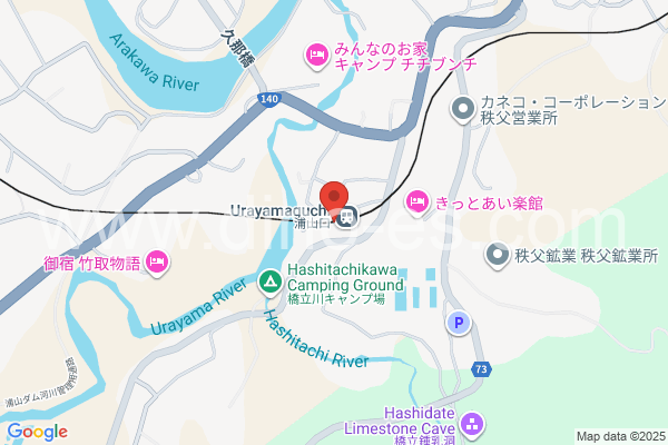 浦山口メンズエステの地図です。map of Urayamaguchi station where spa and massage salons are located