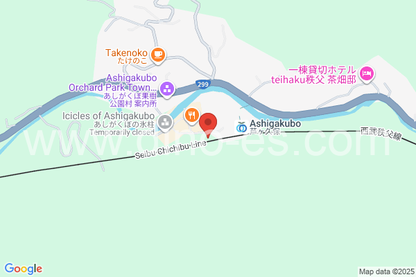 芦ヶ久保メンズエステの地図です。map of Ashigakubo station where spa and massage salons are located