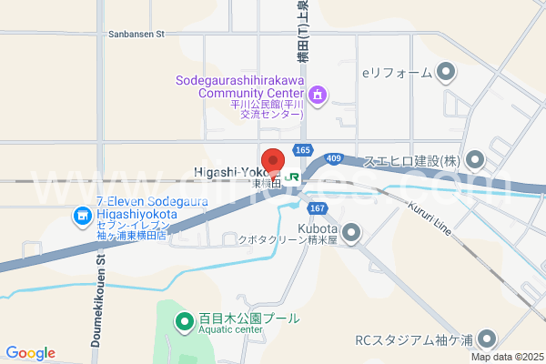 東横田メンズエステの地図です。map of Higashi-Yokota station where spa and massage salons are located