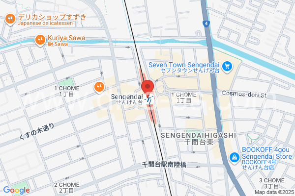 せんげん台メンズエステの地図です。map of Sengendai station where spa and massage salons are located