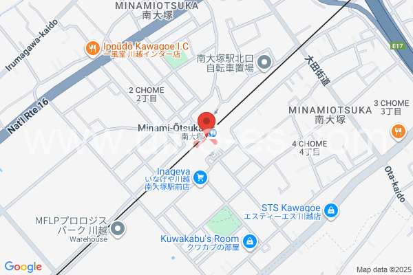 南大塚メンズエステの地図です。map of Minami-Ōtsuka station where spa and massage salons are located