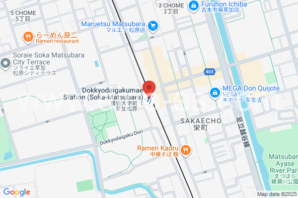 松原団地メンズエステの地図です。map of Matsubaradanchi station where spa and massage salons are located