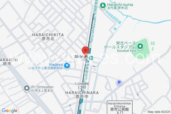 沼南メンズエステの地図です。map of Shōnan station where spa and massage salons are located