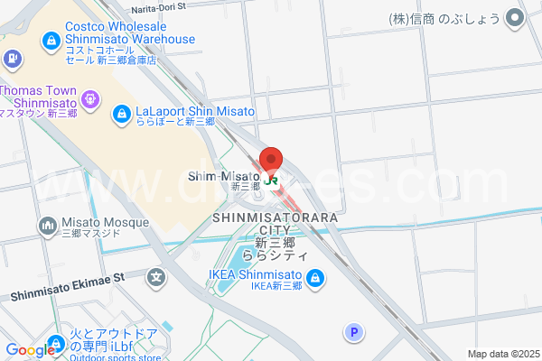 新三郷メンズエステの地図です。map of Shin-Misato station where spa and massage salons are located