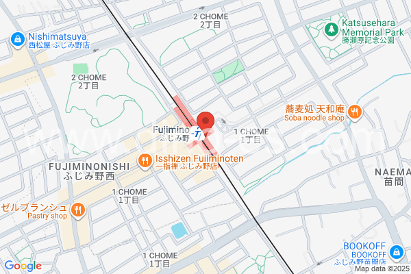 ふじみ野メンズエステの地図です。map of Fujimino station where spa and massage salons are located