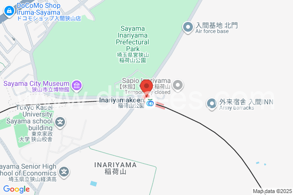 稲荷山公園メンズエステの地図です。map of Inariyamakōen station where spa and massage salons are located