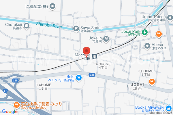 持田メンズエステの地図です。map of Mochida station where spa and massage salons are located