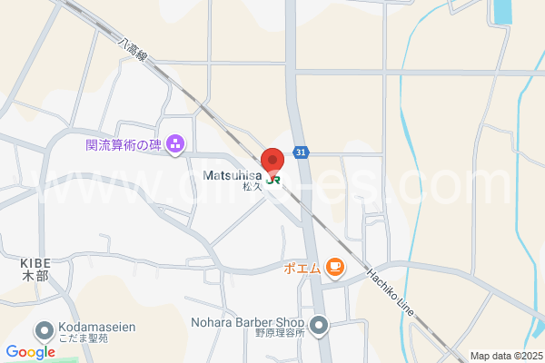 松久メンズエステの地図です。map of Matsuhisa station where spa and massage salons are located