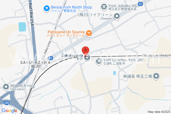 桜沢(埼玉)メンズエステの地図です。map of Sakurasawa station where spa and massage salons are located