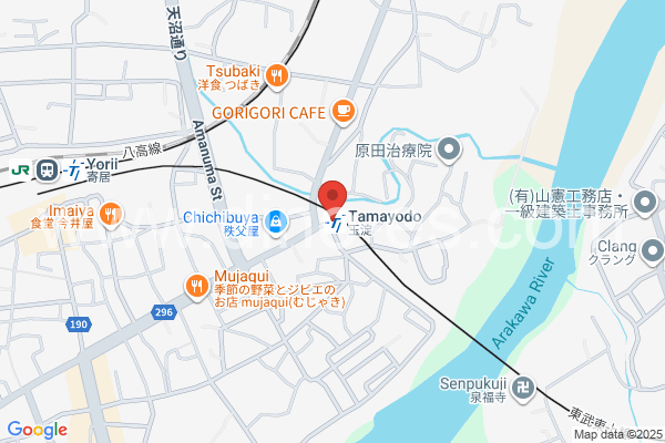 玉淀メンズエステの地図です。map of Tamayodo station where spa and massage salons are located