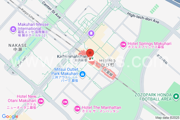 海浜幕張メンズエステの地図です。map of Kaihimmakuhari station where spa and massage salons are located