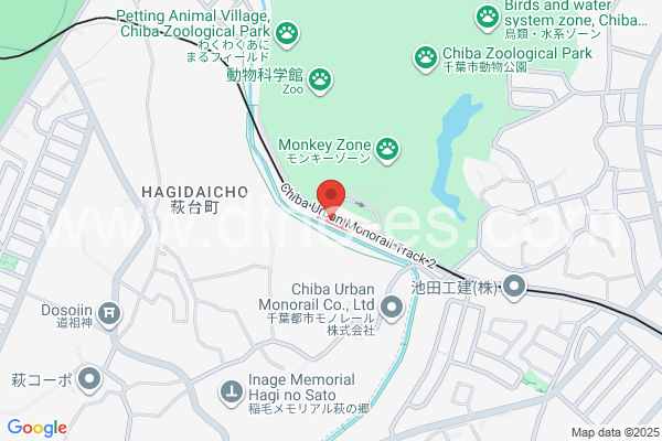 動物公園メンズエステの地図です。map of Dōbutsukōen station where spa and massage salons are located